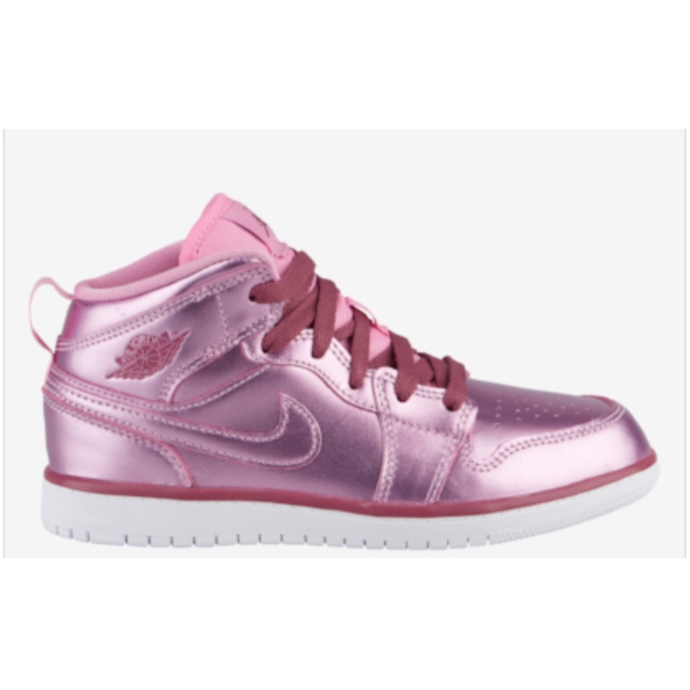 NEW Air Jordan 1 MID metallic Pink Rise (GS)